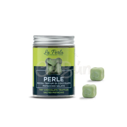 Perle Pistacchio Salato - Tartufo di cioccolato bianco e pistacchi - 50 g